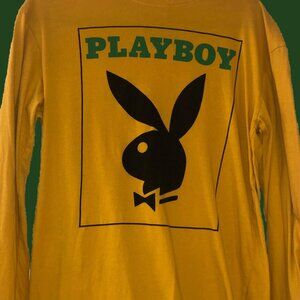 Yellow Unisex Playboy Long sleeve shirt